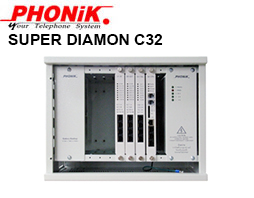 ตู้สาขาโทรศัพท์ Phonik Super Diamond C-32 เริ่มต้น 4 สายนอก 16 สายใน ถึง 8 สายนอก 32 สายใน