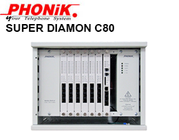 ตู้สาขาโทรศัพท์ Phonik Super Diamond C-80 4 สายนอก 24 สายใน ถึง16 สายนอก 80 สายใน